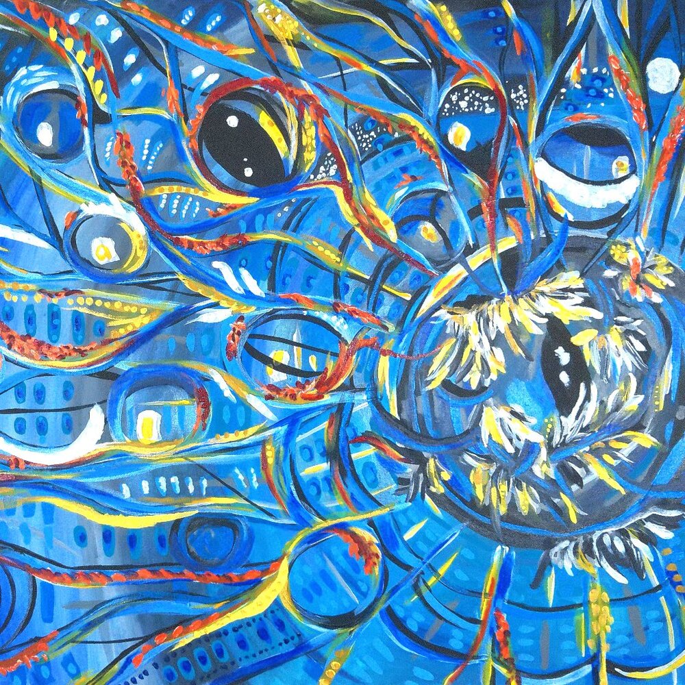Titled "Catching Dreams" Original painting by Artist Rachael Potter